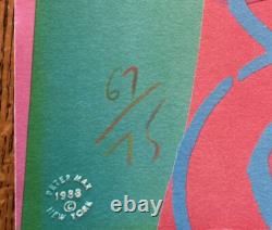 Peter Max Dame Avec Fleurs Très Rare Édition Limitée Numérotée 67/75 Grande lithographie