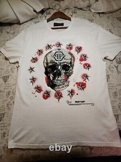 Philipp Plein T-shirt Très Rare Swarovski Cristaux Crâne Ss Shirt Edition Limitée