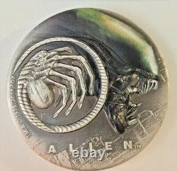 Pièce de collection Alien 40e anniversaire, limitée, 2 oz d'argent Troy, très rare