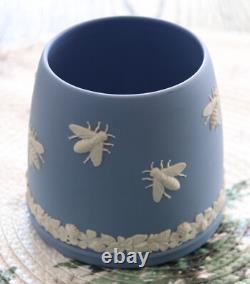 Pot de miel Wedgwood Abeilles, très rare jaspe bleu en édition limitée, très peu fabriqués