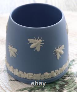 Pot de miel Wedgwood Abeilles, très rare jaspe bleu en édition limitée, très peu fabriqués