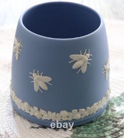 Pot de miel Wedgwood Abeilles, très rare jaspe bleu en édition limitée, très peu fabriqués