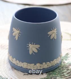 Pot de miel Wedgwood Abeilles, très rare jaspe bleu en édition limitée, très peu fabriqués