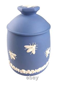 Pot de miel en jaspe Wedgwood très rare avec couvercle ABEILLES 1960 édition limitée