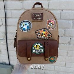 Sac à dos mini Loungefly NWT Pokemon Camper Patch TRÈS RARE Nouvelle édition limitée