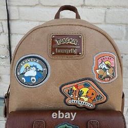 Sac à dos mini Loungefly NWT Pokemon Camper Patch TRÈS RARE Nouvelle édition limitée