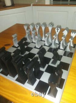Série Limitée D'échecs En Aluminium, Très Rare, 200-300 Made/work Of Art