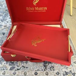 Set de Thé Haut de Gamme en Édition Limitée Remy Martin XO Cognac Avec Étui Rouge Plateau Très Rare À Lire