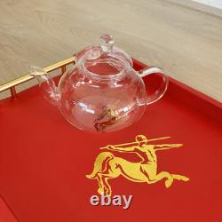 Set de Thé Haut de Gamme en Édition Limitée Remy Martin XO Cognac Avec Étui Rouge Plateau Très Rare À Lire