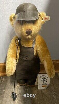 Steiff 1996 Ours en Mohair Ouvrier en Acier Très Rare Édition Limitée 655289