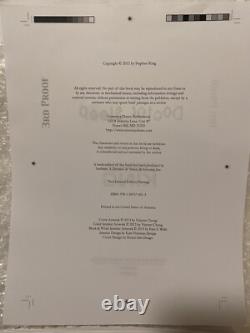 Stephen King Docteur Sleep Danse des Cimetières 3ème ÉPREUVE TRÈS RARE Édition Limitée