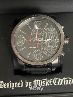 TRÈS RARE ! ÉDITION LIMITÉE ! DIESEL MR. CARTOON DZMC-0001 Caoutchouc Noir 202410M