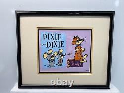 TRÈS RARE Hanna Barbera Édition Limitée Carte Titre Sericel de PIXIE & DIXIE & MR JINKS