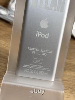 TRÈS RARE IPOD NANO 2ÈME GÉNÉRATION BOB DYLAN 2007 NOUVELLE ÉDITION LIMITÉE N° 67/200