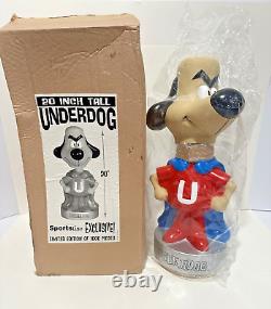 TRÈS RARE WACKY WOBBLER UNDERDOG FUNKO 20 pouces ÉDITION LIMITÉE 1999 Sportsline Ex