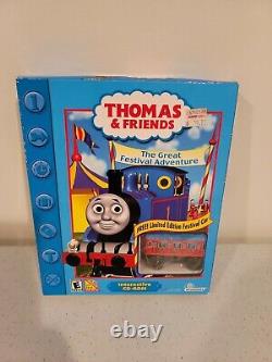 Thomas Wooden Railway Pack CD Rom très rare et voiture de festival limitée, neuf dans sa boîte