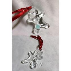 Tiffany & Co. Cristal Christmas Snowman Ornament Limited Très Rare