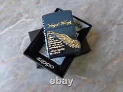 Très Rare 2011 Blue Ice Zippo Lighter Japan Limited Edition Angel Wings 023/1000