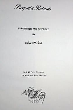 Très Rare! Begonia Portraits, Alice M. Clark, Limited 1er Éd, Inscribed