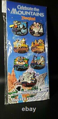 Très Rare Disneyland Célébrez Les Montagnes Imprimer & Pins Edition Limitée À 600 Exemplaires