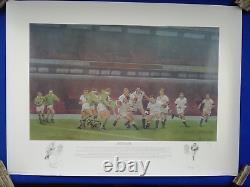 Très Rare Édition Limitée Équipe de Rugby d'Angleterre La Triple Couronne 1996 Non Encadrée