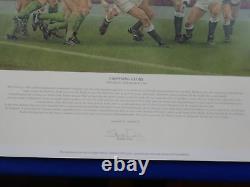 Très Rare Édition Limitée Équipe de Rugby d'Angleterre La Triple Couronne 1996 Non Encadrée