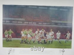 Très Rare Édition Limitée Équipe de Rugby d'Angleterre La Triple Couronne 1996 Non Encadrée