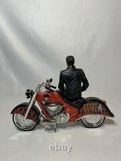 Très Rare Elvis Riding Avec Le King Motorcycle 9 Pouces Figurine Limitée