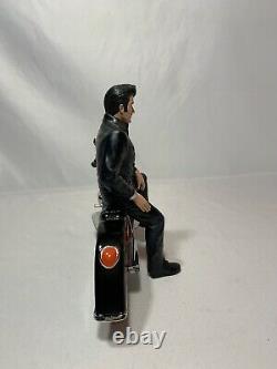 Très Rare Elvis Riding Avec Le King Motorcycle 9 Pouces Figurine Limitée