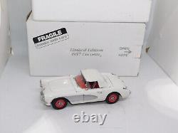 Très rare Danbury Mint 1957 Chevrolet Corvette 1:24 Édition Limitée #3963 BLANC