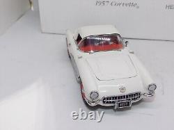 Très rare Danbury Mint 1957 Chevrolet Corvette 1:24 Édition Limitée #3963 BLANC