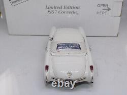 Très rare Danbury Mint 1957 Chevrolet Corvette 1:24 Édition Limitée #3963 BLANC