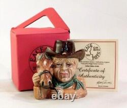 Très rare Kevin Francis Cowboy (marron) Pot de visage en céramique Édition limitée de 1