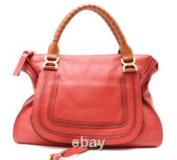 Très rare ! Sac à main Marcie en cuir rouge Chloe Rang AA en édition limitée