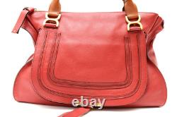 Très rare ! Sac à main Marcie en cuir rouge Chloe Rang AA en édition limitée