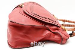 Très rare ! Sac à main Marcie en cuir rouge Chloe Rang AA en édition limitée