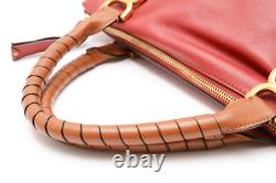 Très rare ! Sac à main Marcie en cuir rouge Chloe Rang AA en édition limitée