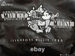 Très rare! Veste en cuir Mickey Mouse Vintage des années 90 de la galerie Disney en édition limitée