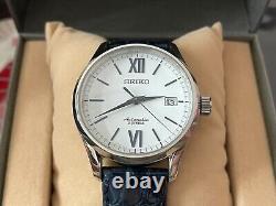 Très rare nouvelle montre Seiko Presage cadran en émail blanc Ltd Ed SARX007 avec B&P