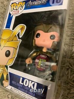 Ultra Rare Funko Pop Sdcc 16 Avengers Loki! Très Limité Avec Cas Dur
