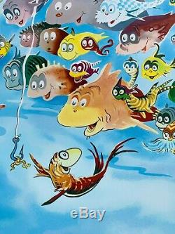 Une Multitude De Poissons Dr. Seuss Art (ted Geisel) Limited Edition Art Très Rare