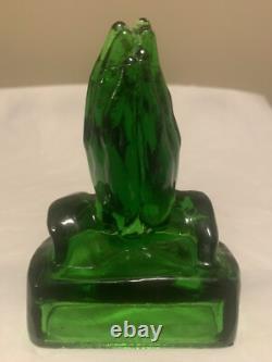 Verre Boyd's TRÈS RARE Édition Limitée Vintage en Verre d'Uranium Mains en Prière
