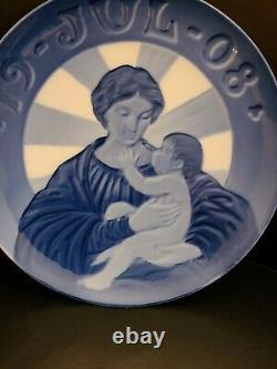 Very Rare 1908 Royal Copenhagen Christmas Plate Madonna And Child Limited