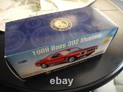 Very Rare 1969 Red Mustang Boss 302 Franklin Mint Édition Limitée 1441/2500