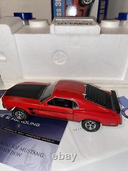 Very Rare #617/2500 1969 Mustang Boss 302 In Red Limited Ed Franklin Mint