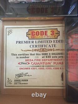 Very Rare Code 3 #13007 Limited Edition Mesa Fire Department Ensemble De Pompes Quantiques