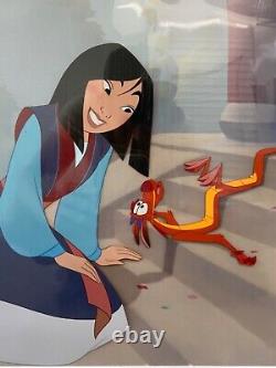 Very Rare Original Disney Princess Mulan Animation Cel Employés Seulement Wow