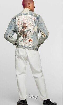 Veste en jean Zara pour hommes, taille XL, très rare et limitée, Jean-Michel Basquiat, Japon.