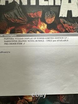 Vinyle et livre en édition limitée Pantera Vulgar Display, seulement 500 exemplaires. Très rare.