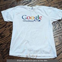 Vtg 2006 Google Checkout Promo SHIRT (Large) Très Rare Double-Sided Limited Ed<br/> 	<br/> 	Translation: T-shirt promotionnel Google Checkout Vtg 2006 (Large) très rare à édition limitée à double face